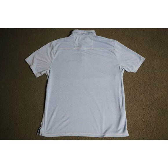 Tommy Bahama Polo Shirt Men L Blue Spread Collared Short Sleeve Logo Embroidered - Picture 5 of 8